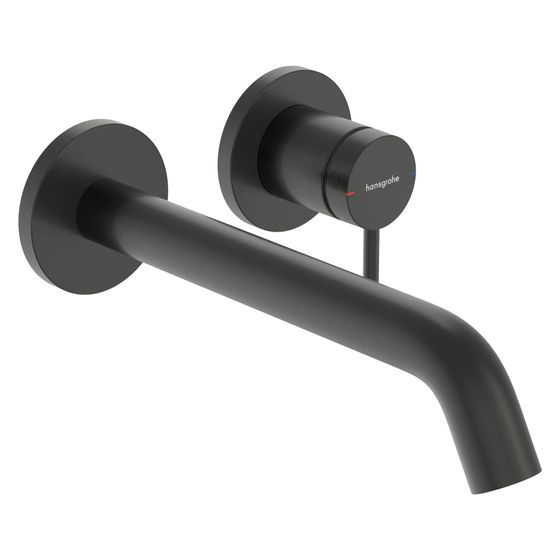 Hansgrohe Tecturis S Einhebel-Waschtischmischer 4l/min, UP für Wandmontage EcoSmartPlus, Auslauf 225mm, Brushed Black Chrome