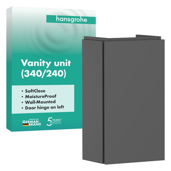 Hansgrohe Xilesa E Waschtischunterschrank 340x240mm, für Handwaschbecken, Türanschlag links, Schiefergrau Matt