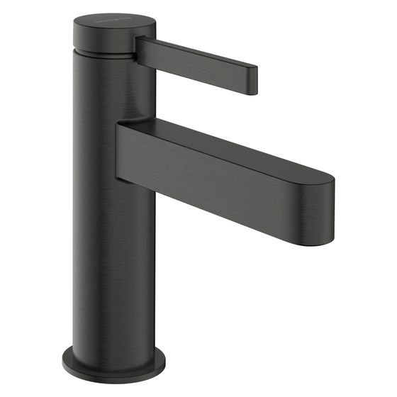 Hansgrohe Finoris Einhebel-Waschtischmischer 100mm, 5l/min, CoolStart, Push-Open Ablaufgarnitur, Brushed Black Chrome