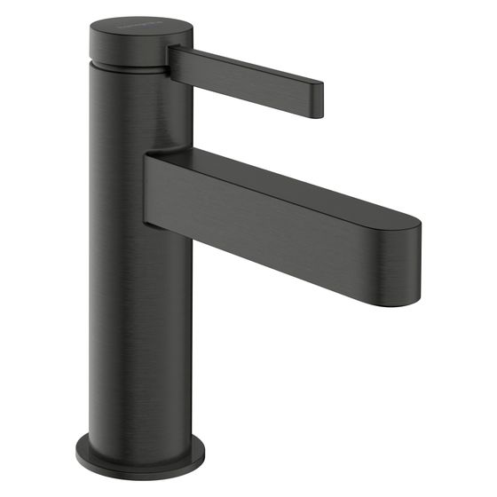 Hansgrohe Finoris Standventil 100mm, 5l/min, Hebel-Grifffür Kalt-/vorgem. Wasser ohne Ablaufgarnitur, Brushed Black Chrome