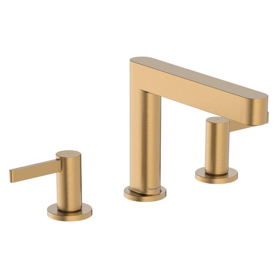 Hansgrohe Finoris 3-Loch Waschtischarmatur 110mm, 5l/min, Push-Open Ablaufgarnitur, Brushed Bronze