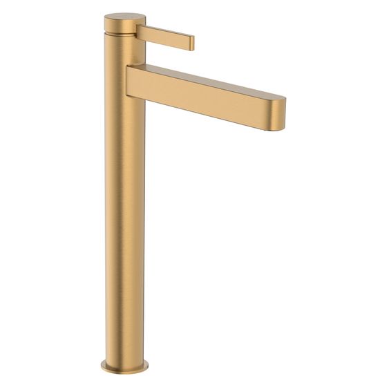 Hansgrohe Finoris Einhebel-Waschtischmischer 260mm, 5l/min, CoolStart für AWT, Push-Open Ablaufgarnitur, Brushed Bronze