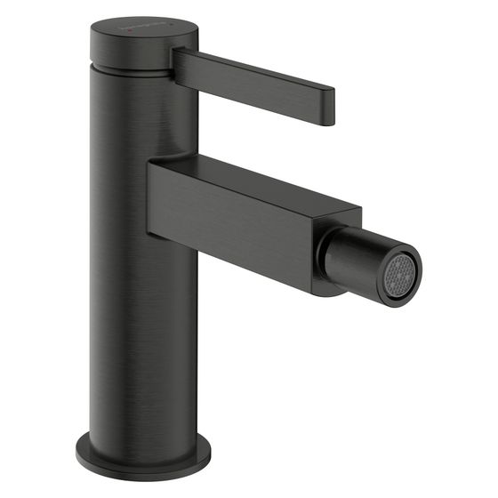 Hansgrohe Finoris Einhebel-Bidetmischer, 7,5l/min, Push-Open Ablaufgarnitur, Brushed Black Chrome
