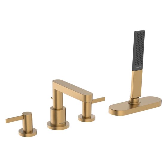 Hansgrohe Finoris 4-Loch Wannenrandarmatur, 23,5l/min, sBox, Brushed Bronze