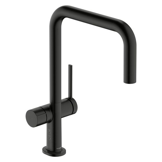 Hansgrohe Talis M54mm, Einhebel-Küchenmischer U 220mm, 8l/min, Geräteabsperrventil, 1jet, Brushed Black Chrome