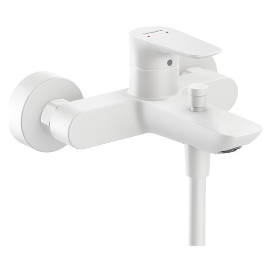 Hansgrohe Talis E Einhebel-Wannenmischer Aufputz, Mattweiß