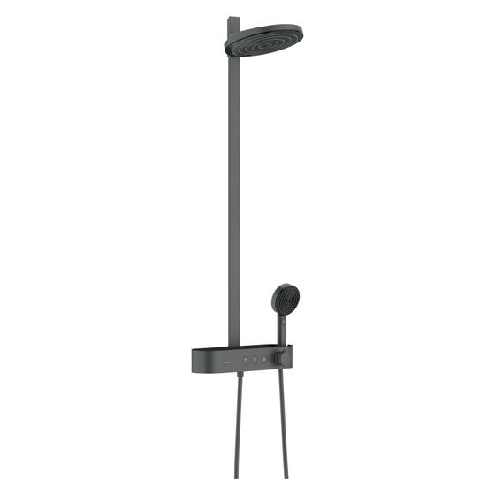 Hansgrohe Pulsify S Showerpipe Duschsystem 260mm, 2jet, 7,5l/min, EcoSmart, ShowerTablet Select 400, Brushed Black Chrome
