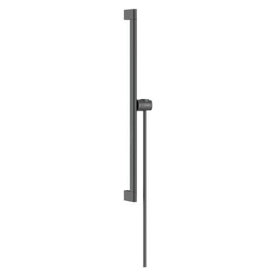 Hansgrohe Unica Brausestange S Puro 65cm, Easy Slide Handbrausehalter, Isiflex Brauseschlauch 160cm, Brushed Black Chrome