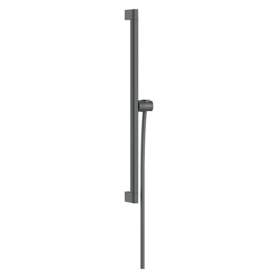 Hansgrohe Unica Brausestange E Puro 65cm, Easy Slide Handbrausehalter, Isiflex Brauseschlauch 160cm, Brushed Black Chrome