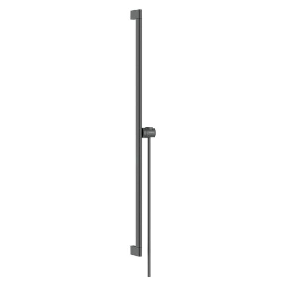 Hansgrohe Unica Brausestange S Puro 90cm, Easy Slide Handbrausehalter, Isiflex Brauseschlauch 160cm, Brushed Black Chrome