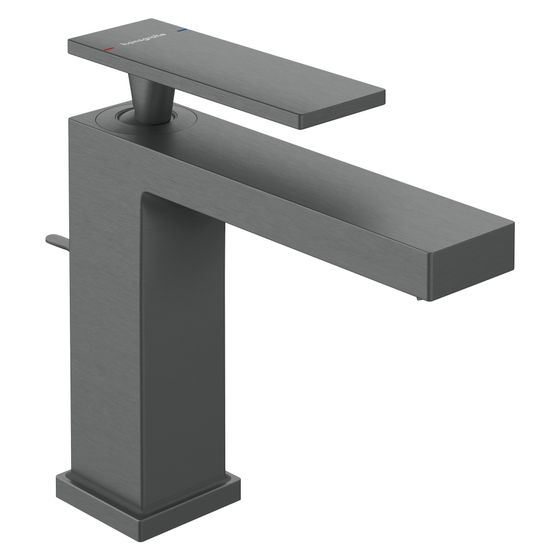 Hansgrohe Tecturis E Einhebel-Waschtischmischer 110mm, 4l/min, EcoSmartPlus, Zugstangen-Ablaufgarnitur, Brushed Black Chrome