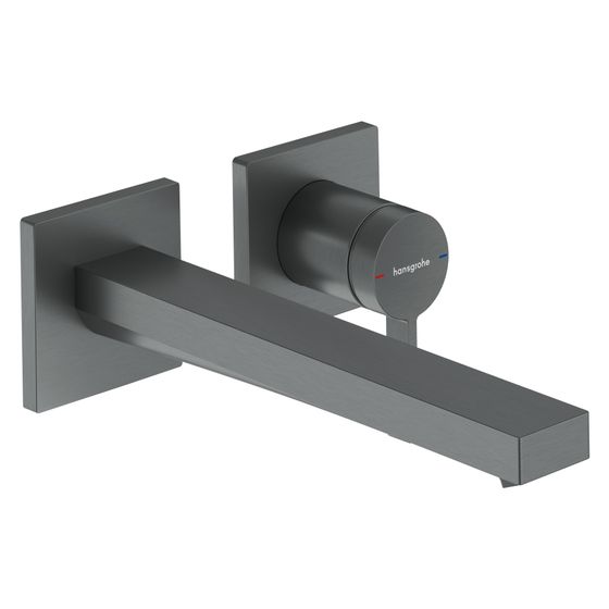 Hansgrohe Tecturis E Einhebel-Waschtischmischer 4l/min, UP für Wandmontage EcoSmartPlus, Auslauf 225mm, Brushed Black Chrome