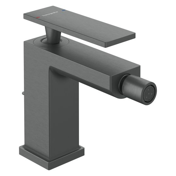 Hansgrohe Tecturis E Einhebel-Bidetmischer, 5l/min, Zugstangen-Ablaufgarnitur, Brushed Black Chrome