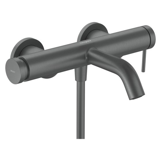 Hansgrohe Tecturis S Einhebel-Wannenmischer Aufputz, 21,4l/min, Brushed Black Chrome