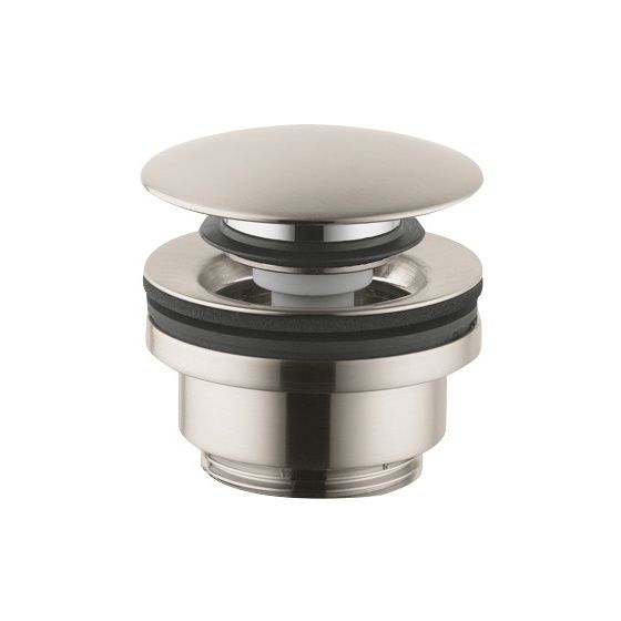 Hansgrohe Garnitur Push-Open DN 32, Nickel gebürstet, für Waschtisch- und Bidetmischer