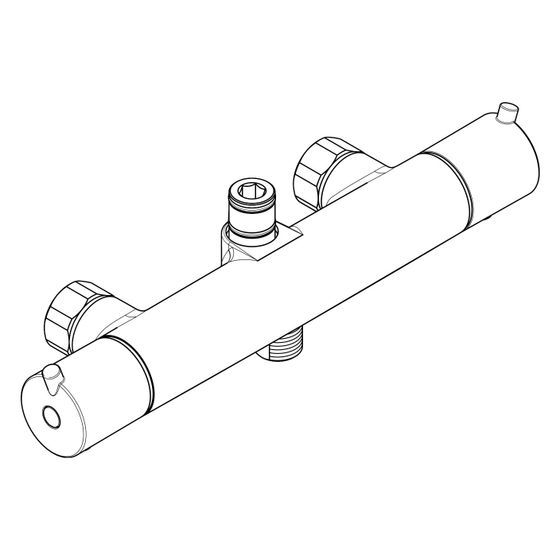 Hansgrohe Thermostat Croma 100 Showerpipe, Chrom, 92131000