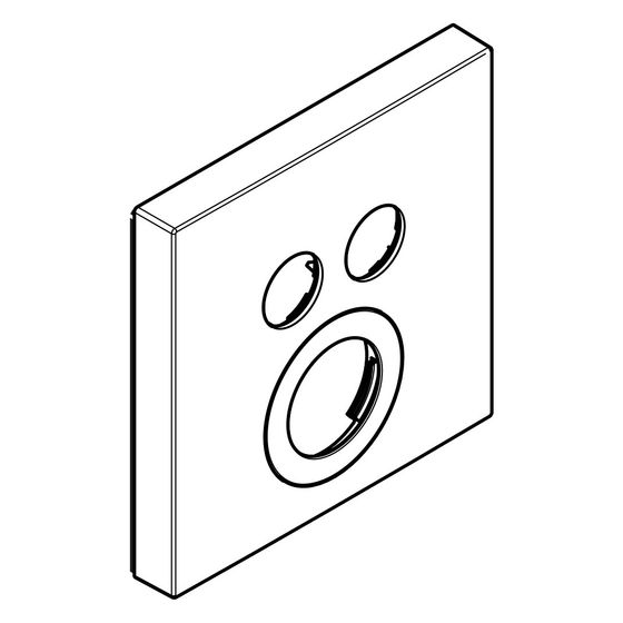 Hansgrohe Rosette 155x155mm für Unterputz Thermostat, Chrom, 92217000