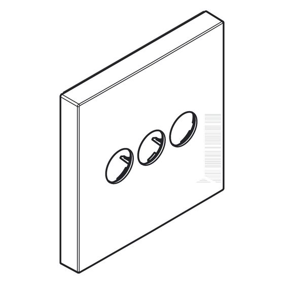 Hansgrohe Rosette Absperrventil Unterputz Shower Select 3 Verbraucher, 155x155mm, Chrom, 92227000