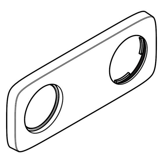 Hansgrohe Rosette für Logis 2-Loch Waschtischmischer, Mattschwarz, 92239670