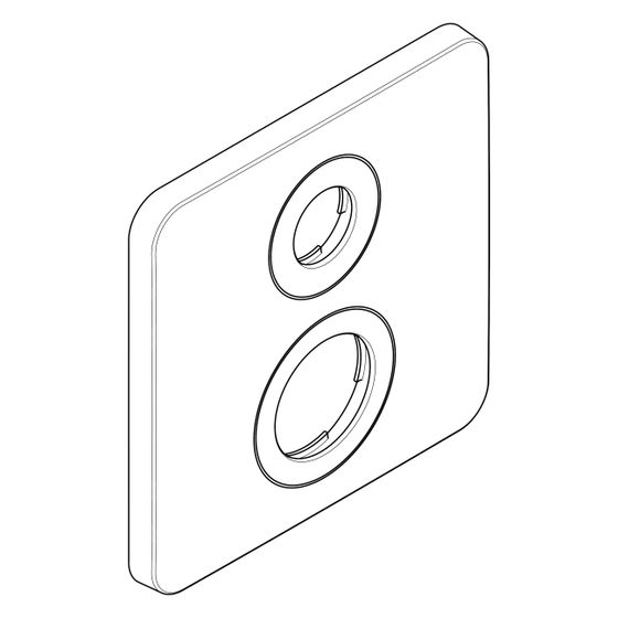 Hansgrohe AXOR Vierkantrosette für Citterio M/E Wannenmischer Unterputz, Chrom, 98969000