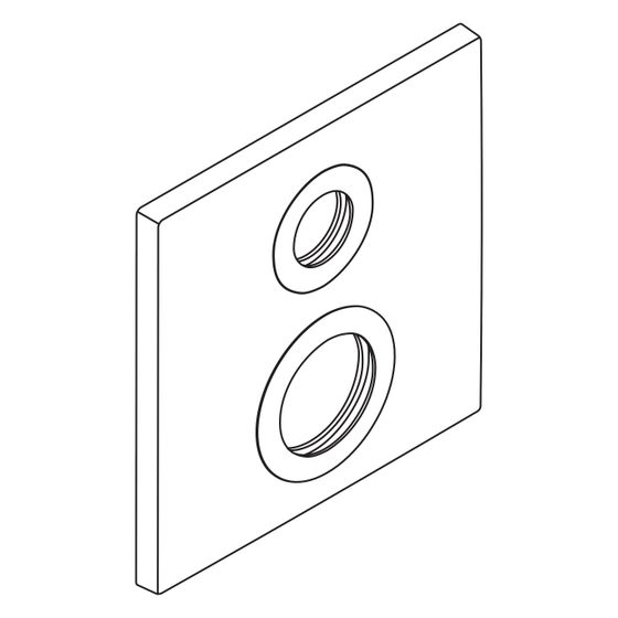 Hansgrohe AXOR Rosette für Citterio Thermostat Unterputz, 170x170mm, 96761000