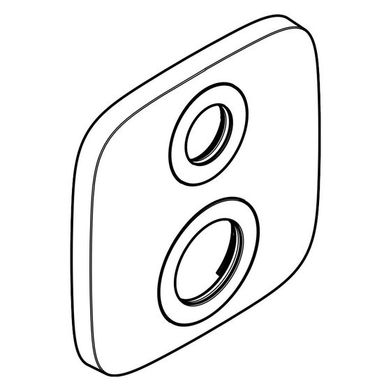 Hansgrohe Rosette 155x155mm Ecostat E F-Set Thermostat Absperr-/Umstellventil, Chrom, 92279000