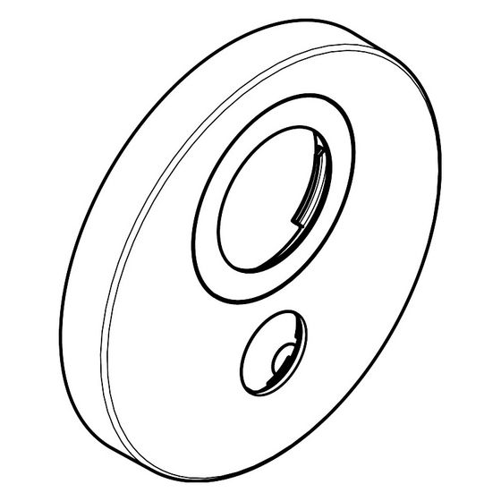 Hansgrohe Rosette für vertauschte Anschlüsse, Thermostat UP ShowerSelect S, 1 Verbraucher, Chrom, 92391000