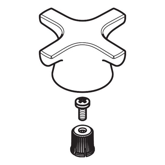 Hansgrohe Griff Logis Classic Standventil Warmwasser, Chrom, 92524000