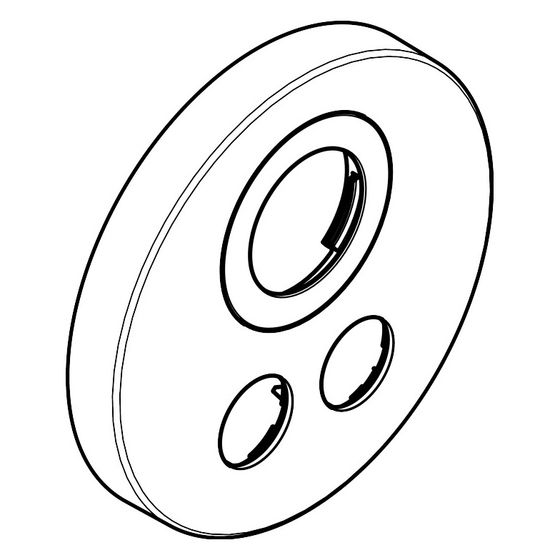 Hansgrohe Rosette für vertauschte Anschlüsse, Thermostat UP ShowerSelect S, 2 Verbraucher, Chrom, 93526000