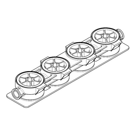 Hansgrohe Rainfall Whirlstrahleinsatz komplett, Weiß/Chrom, 98869000
