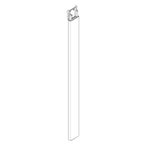 Hansgrohe Rohr inkl. Abdeckung 950mm kürzbar für Raindance Select Showerpipe, Chrom, 93409000