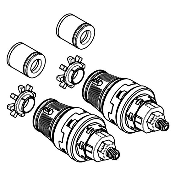 Hansgrohe Absperreinheit AV-P DN 9 inkl. Stützring, Rückflussverhinderer, 92692000