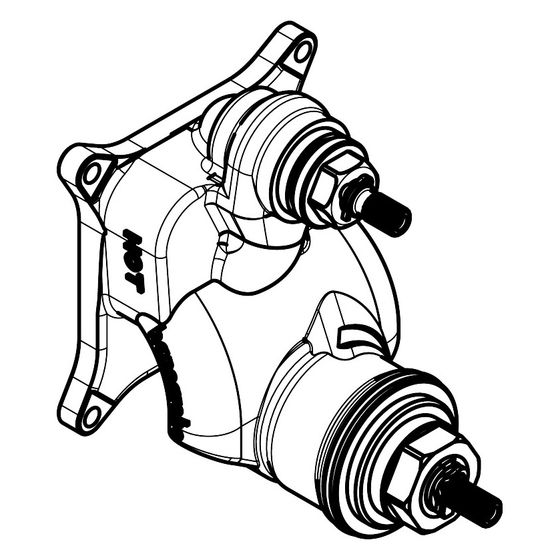 Hansgrohe Funktionsblock komplett MTC 90 Grad C, 92760000