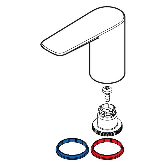 Hansgrohe Griff für Talis E 3-/4-Loch-Armatur, Mattschwarz, 92779670