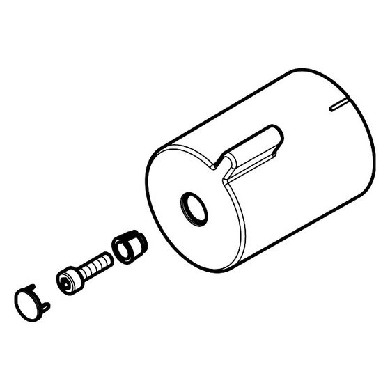 Hansgrohe Griff für Thermostat Aufputz, Chrom, 92836000
