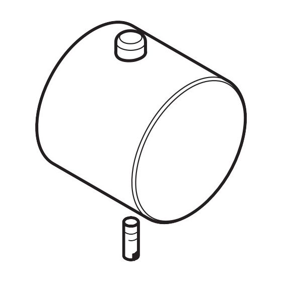 Hansgrohe AXOR Thermostat-Griff für Steel, Wannenrandmontage, 35392800