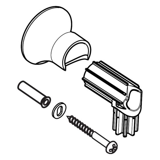Hansgrohe Wandstütze für Unica Classic Brausestange, Chrom, 95171000