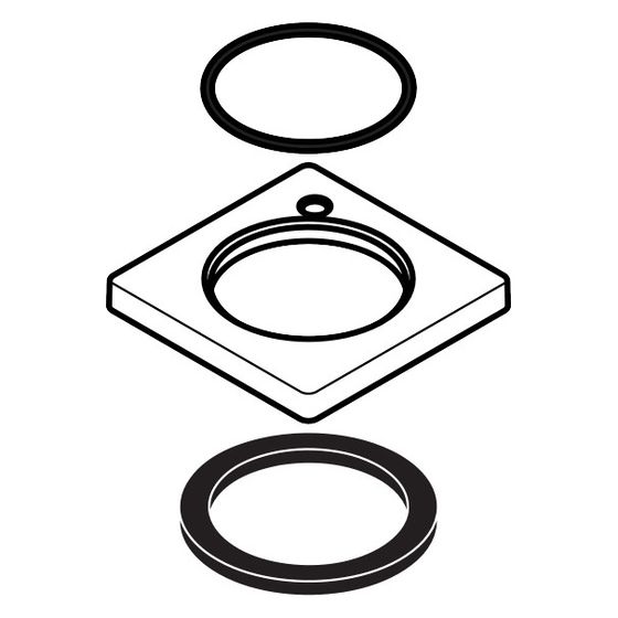 Hansgrohe Rosette 48x48mm für Metropol Waschtischmischer, Mattschwarz, 93048670