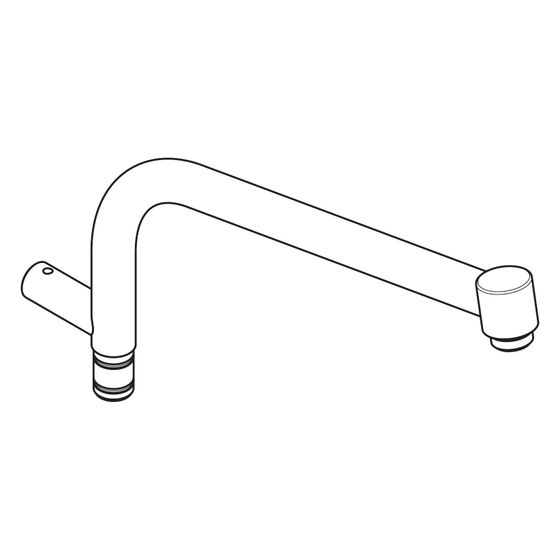 Hansgrohe Brausearm Crometta Showerpipe, Chrom, 93072000