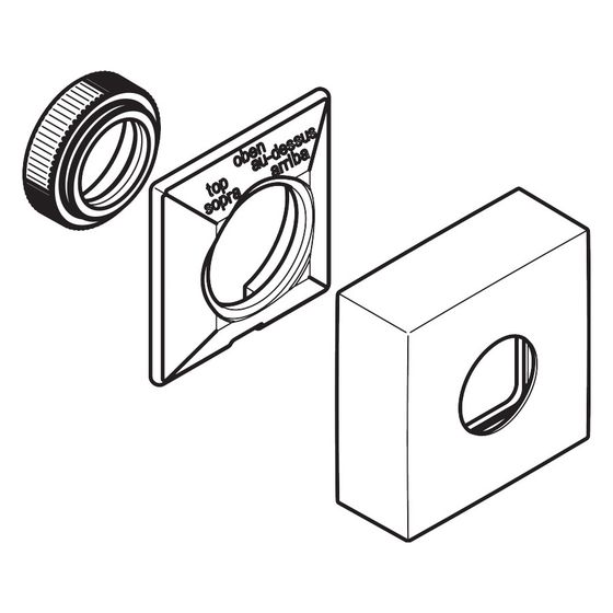 Hansgrohe Rosette 65x65mm für Metropol Wannen-, Brausemischer Aufputz, Mattschwarz, 93077670