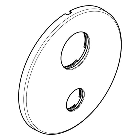 Hansgrohe Rosette für vertauschte Anschlüsse kalt-warm, Chrom, 97193000