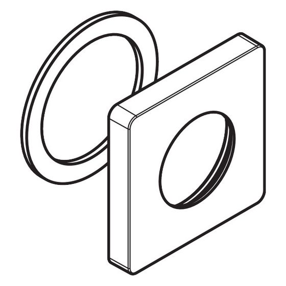 Hansgrohe Rosette 68x68mm für Metropol Griff Mattschwarz, 93161670
