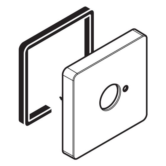 hansgrohe Rosette 68x68mm für Metropol Auslauf, Mattschwarz