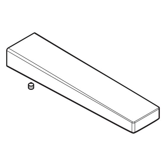 Hansgrohe Auslauf 225mm für Metropol 2-loch-Waschtischarmatur, Mattschwarz, 93166670