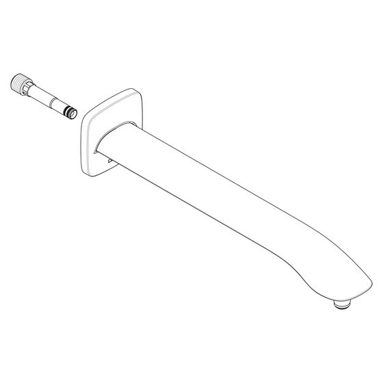 Hansgrohe Brausearm 387mm, Chrom, 95628000