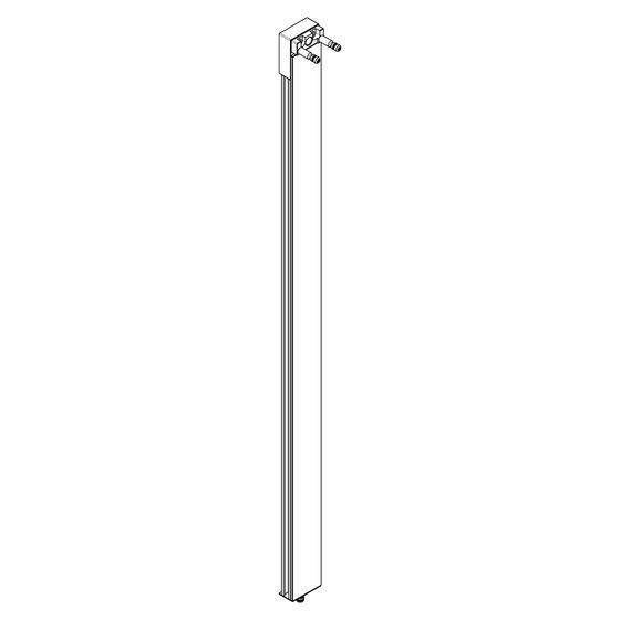 Hansgrohe Steigrohr für Showerpipe, 1000mm, Mattweiß, 93222700