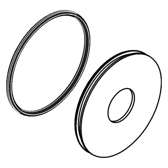 Hansgrohe AXOR Rosette für Uno 2-Loch Waschtischmischer UP F-Set, Chrom, 96913000