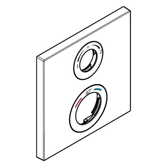 Hansgrohe Rosette 155x155mm für Unterputz Thermostat, Brushed Black Chrome, 93241340
