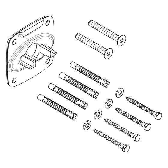 Hansgrohe Wandflansch, Chrom, 95746000