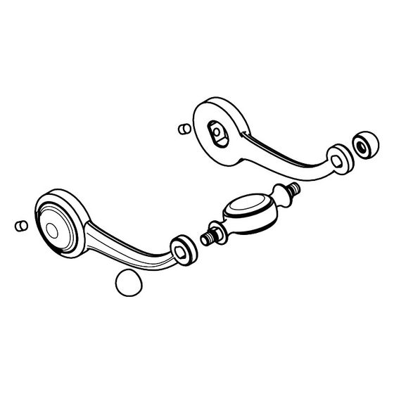 Hansgrohe AXOR Umstellergriff für Montreux Wannenarmatur, Chrom, 98594000